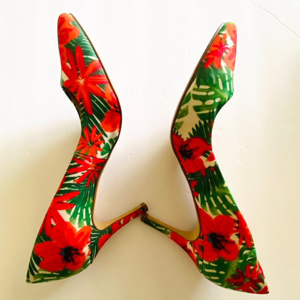 INC INTERNATIONAL CONCEPT Shoes Zitah5 Pointed-Toe Heels Tropical Multi Sz 7.5 - Picture 14 of 16